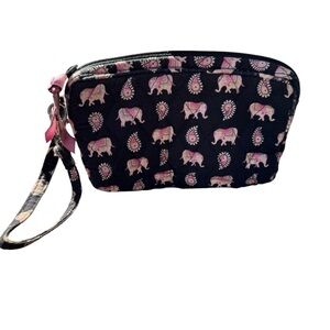 Vera Bradley Pink Elephant Wristlet Retired Pattern